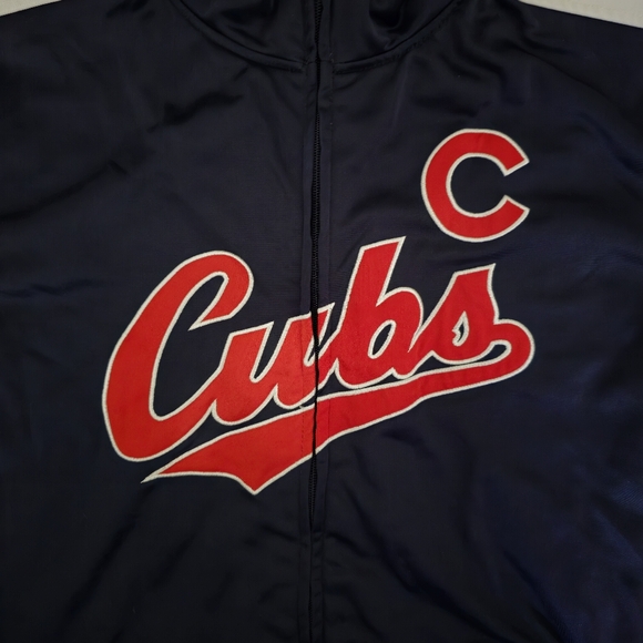 Majestic Chicago Cubs Track Blue Jacket Men's Size Medium - Picture 6 of 16
